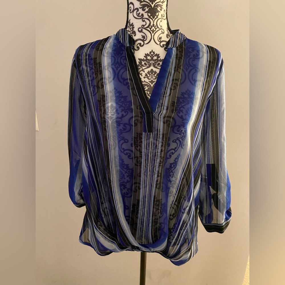 Striped sheer blouse